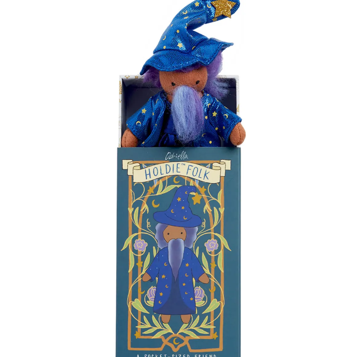 Wulfric The Wizard Holdie Folk Pocket-Sized Doll by Olli Ella