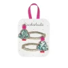 Xmas Tree Glitter Hair Clips by Rockahula
