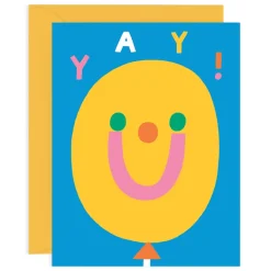 Yay Balloon Greetings Card by Susie Hammer for Wrap