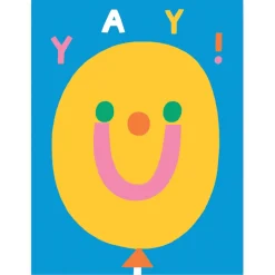 Yay Balloon Greetings Card by Susie Hammer for Wrap