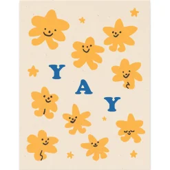 Yay Stars Greetings Card by Maria Ramos for Wrap