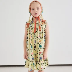 Yelena Dress in Alabaster Botanica by Misha & Puff