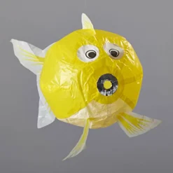Yellow Fish Japanese Paper Balloon by Petra Boase