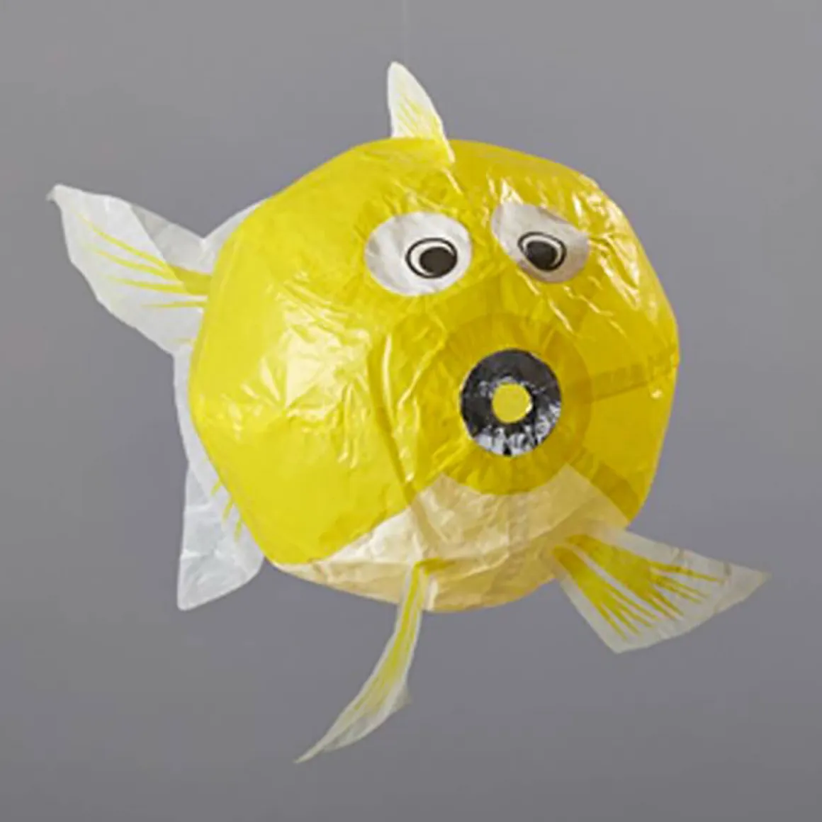 Yellow Fish Japanese Paper Balloon by Petra Boase