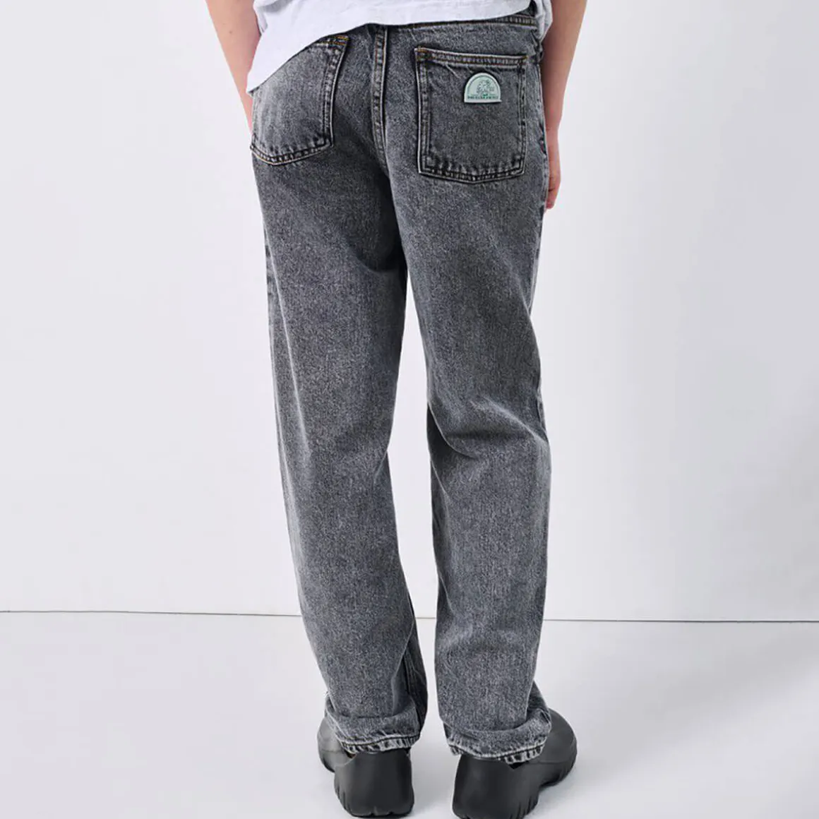 Yopday Kid's Straight Jeans in Grey Salt and Pepper by American Vintage