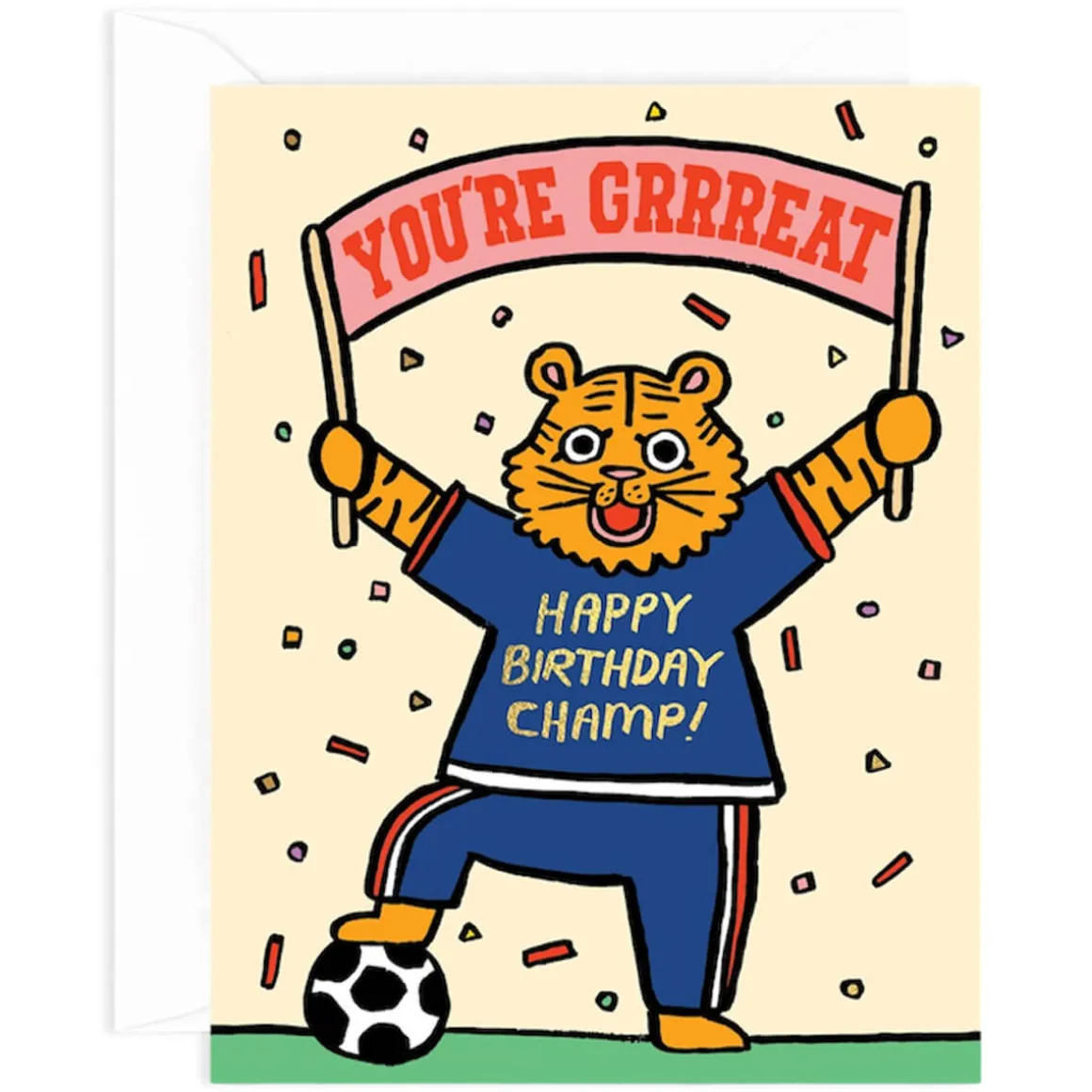You're Grrreat Birthday Greetings Card by Alice Bowsher for Wrap