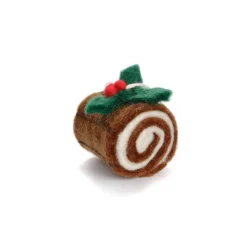 Yule Log Felt Hanging Christmas Decoration by Amica