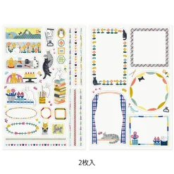 Yuru Log Notebook Cat Stickers by Midori