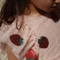 Yvonne Frill Dress in Strawberry by Konges Slojd