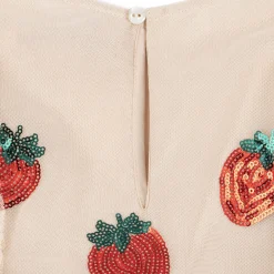 Yvonne Frill Dress in Strawberry by Konges Slojd