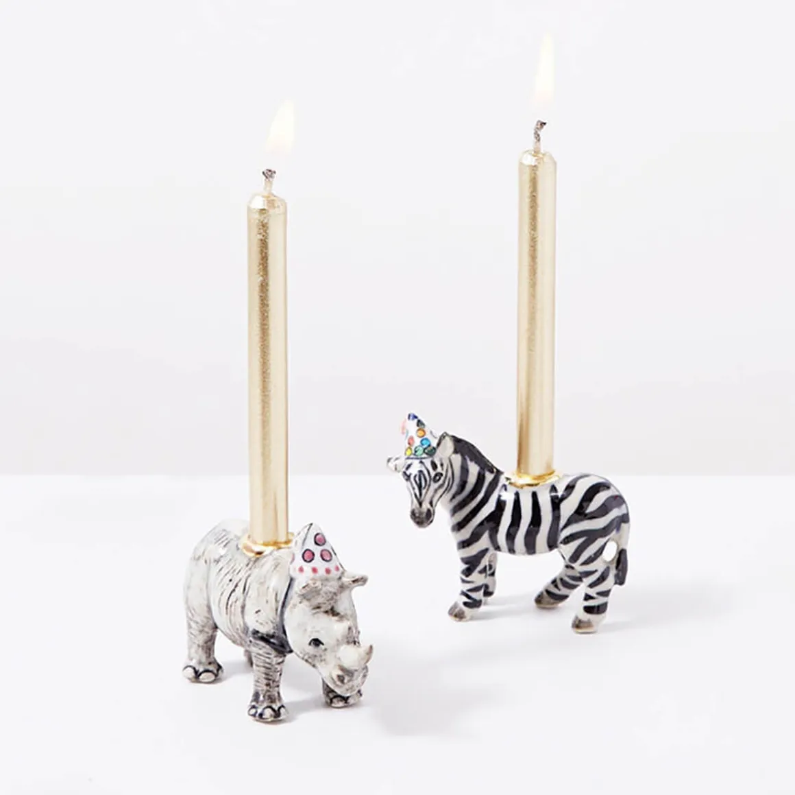 Zebra Party Animal Ceramic Cake Topper by Camp Hollow
