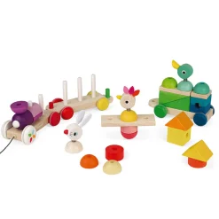 Zigolos Giant Multicolour Pull Along Train by Janod