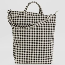 Zip Duck Bag in Black And White Gingham by Baggu
