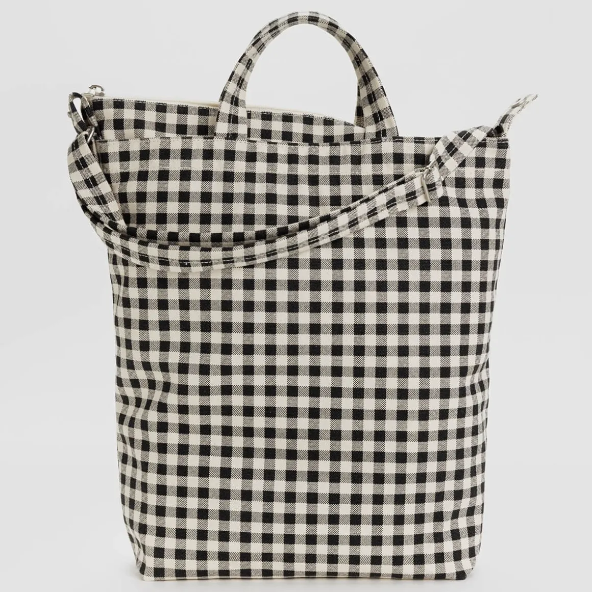 Zip Duck Bag in Black And White Gingham by Baggu