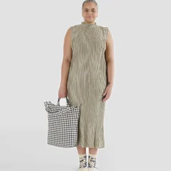 Zip Duck Bag in Black And White Gingham by Baggu