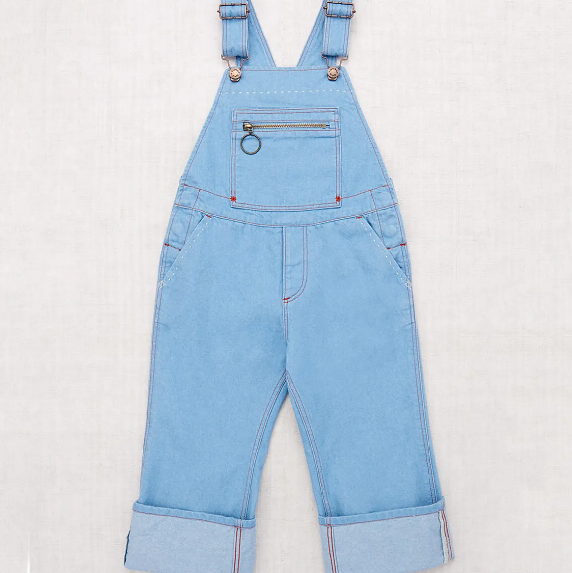 Zip Overall in Baby Blue by Misha & Puff