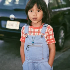 Zip Overall in Baby Blue by Misha & Puff