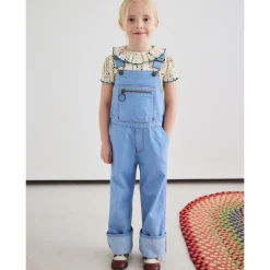 Zip Overall in Baby Blue by Misha & Puff
