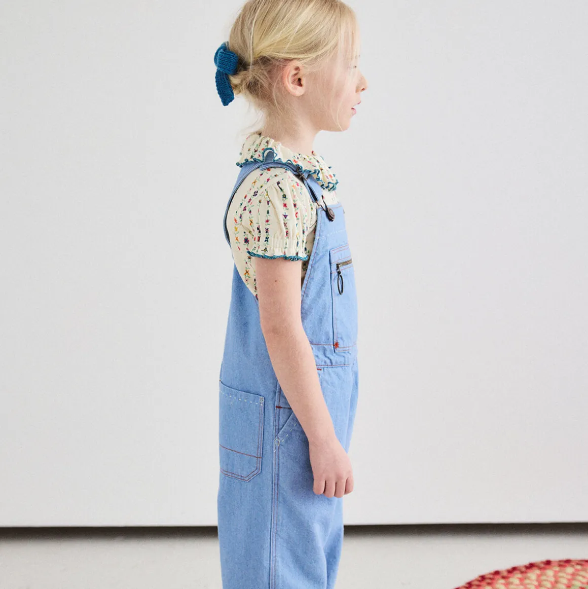 Zip Overall in Baby Blue by Misha & Puff