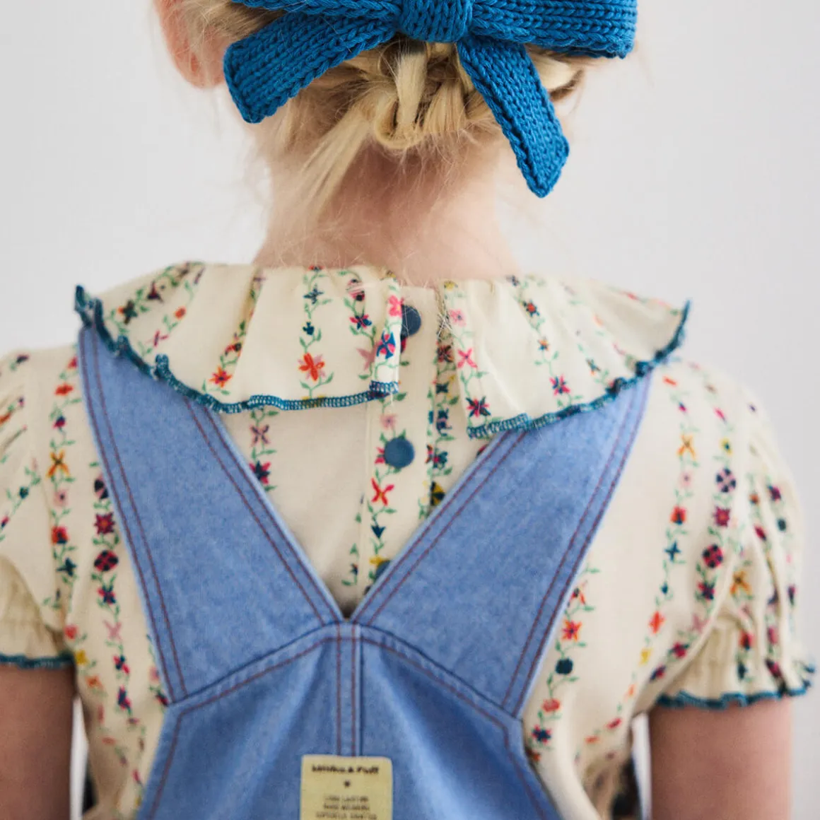 Zip Overall in Baby Blue by Misha & Puff