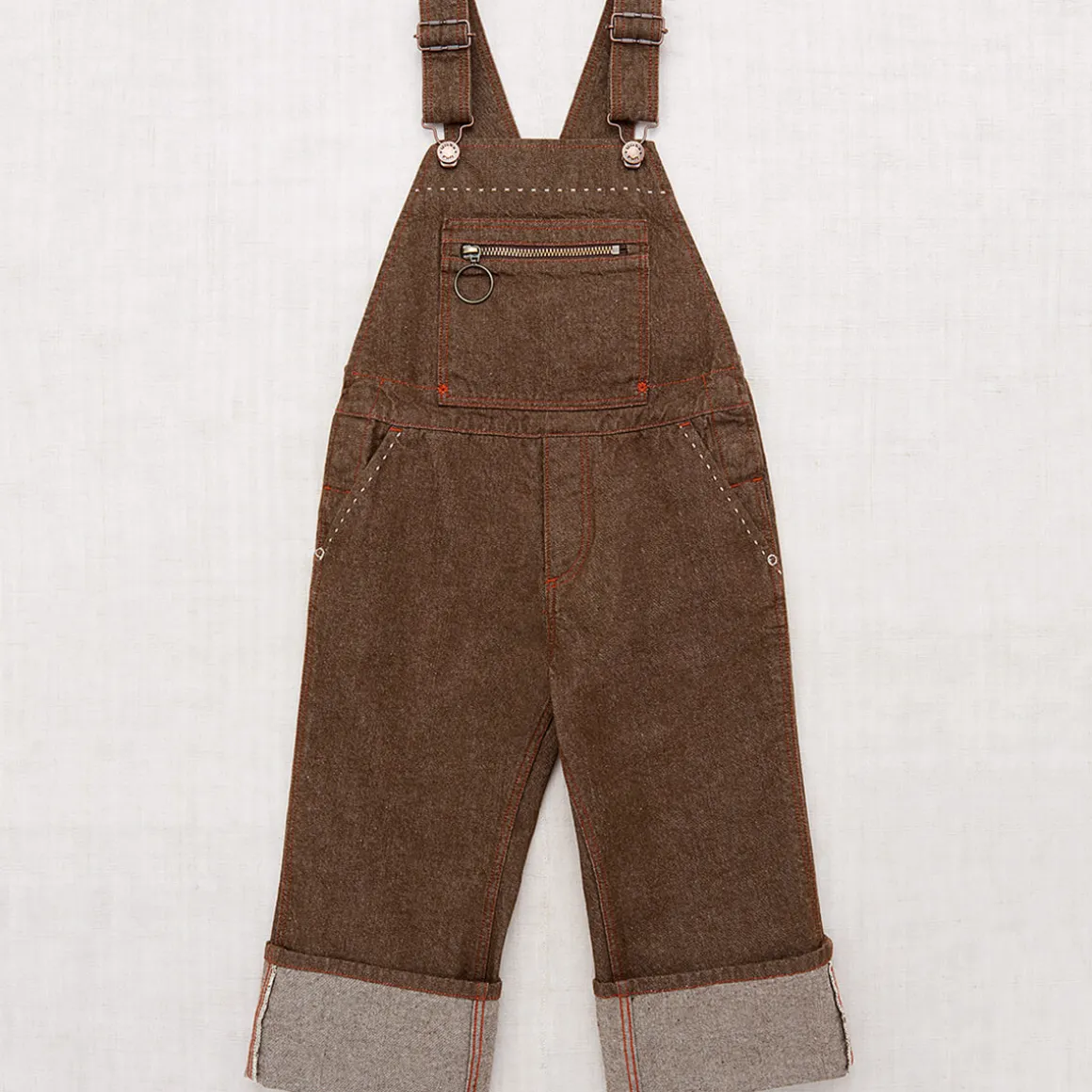 Zip Overall in Earth by Misha & Puff