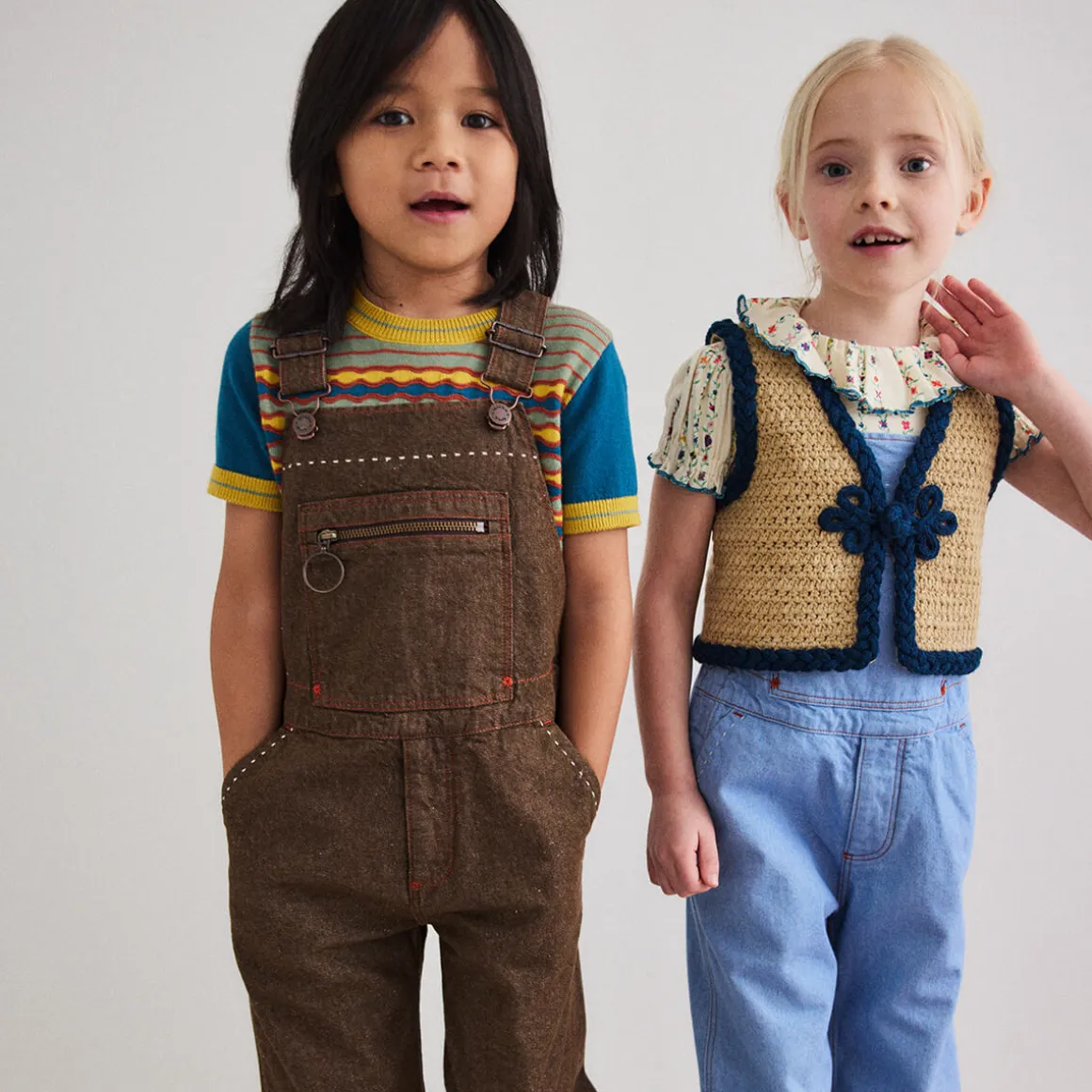 Zip Overall in Earth by Misha & Puff