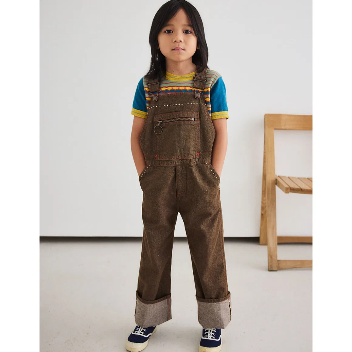 Zip Overall in Earth by Misha & Puff