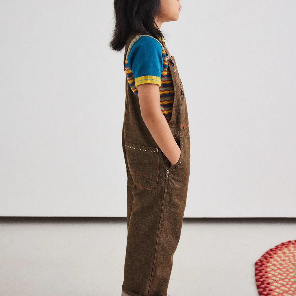 Zip Overall in Earth by Misha & Puff