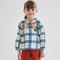 Zora Blouse in Prussian Blue Piazza by Misha & Puff