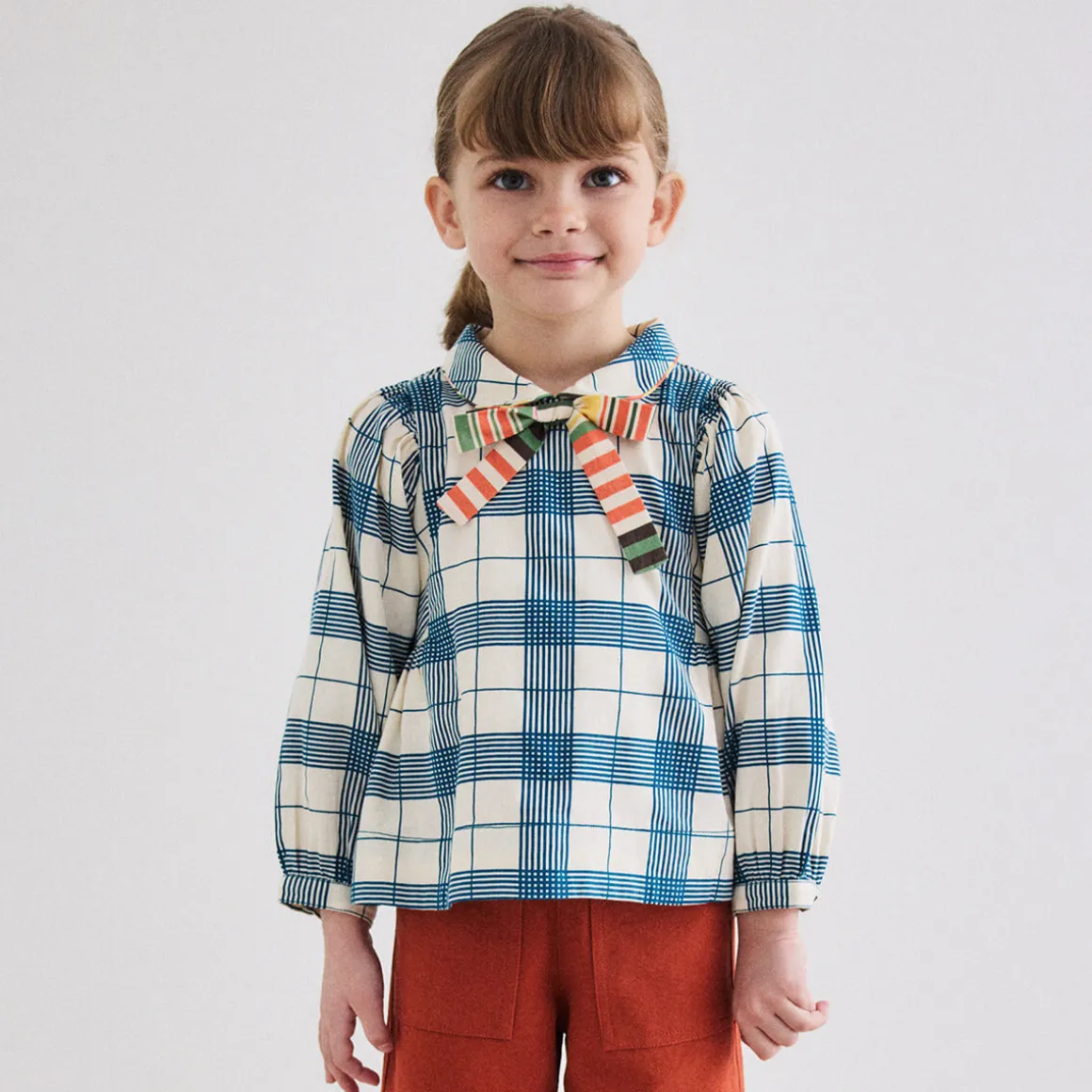 Zora Blouse in Prussian Blue Piazza by Misha & Puff