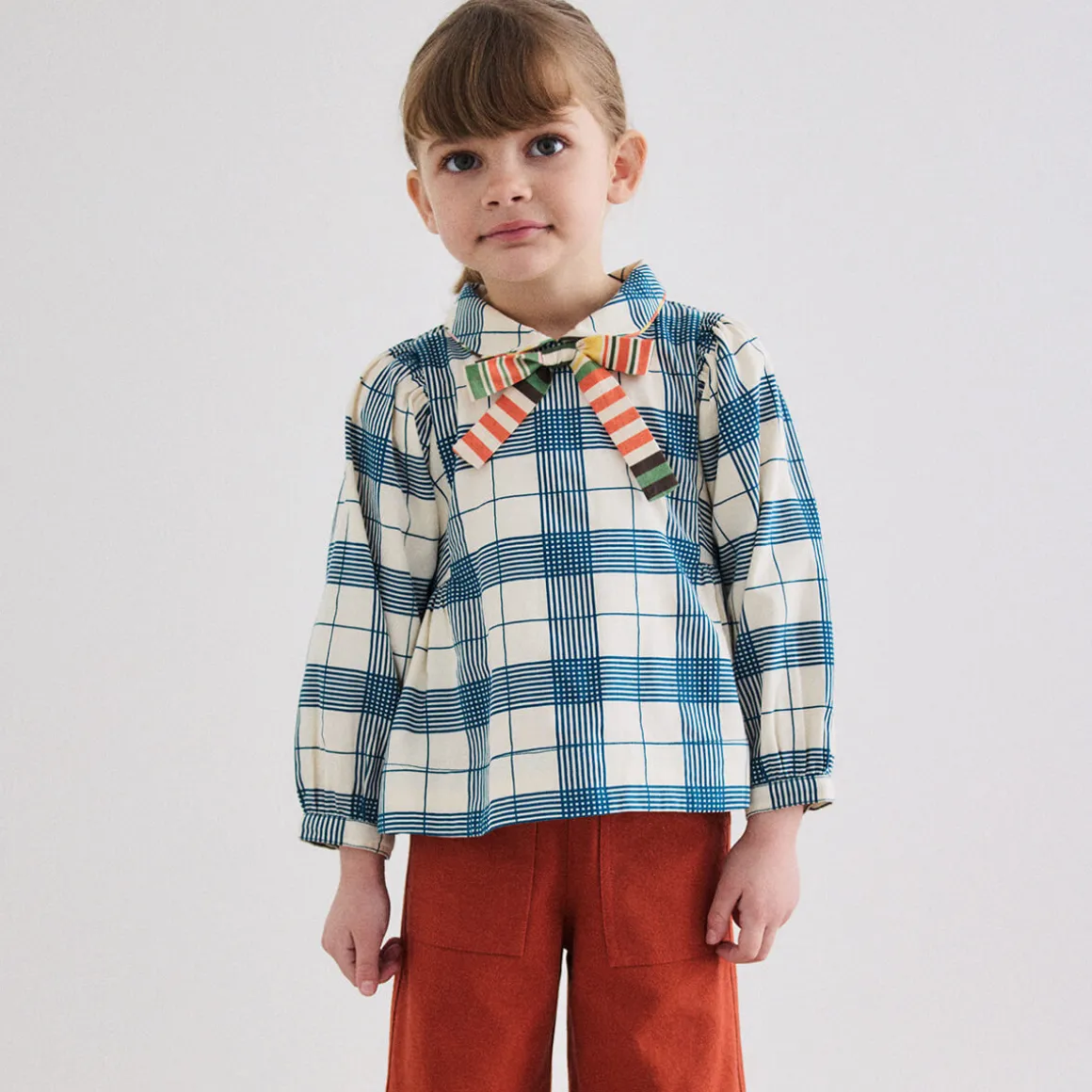 Zora Blouse in Prussian Blue Piazza by Misha & Puff