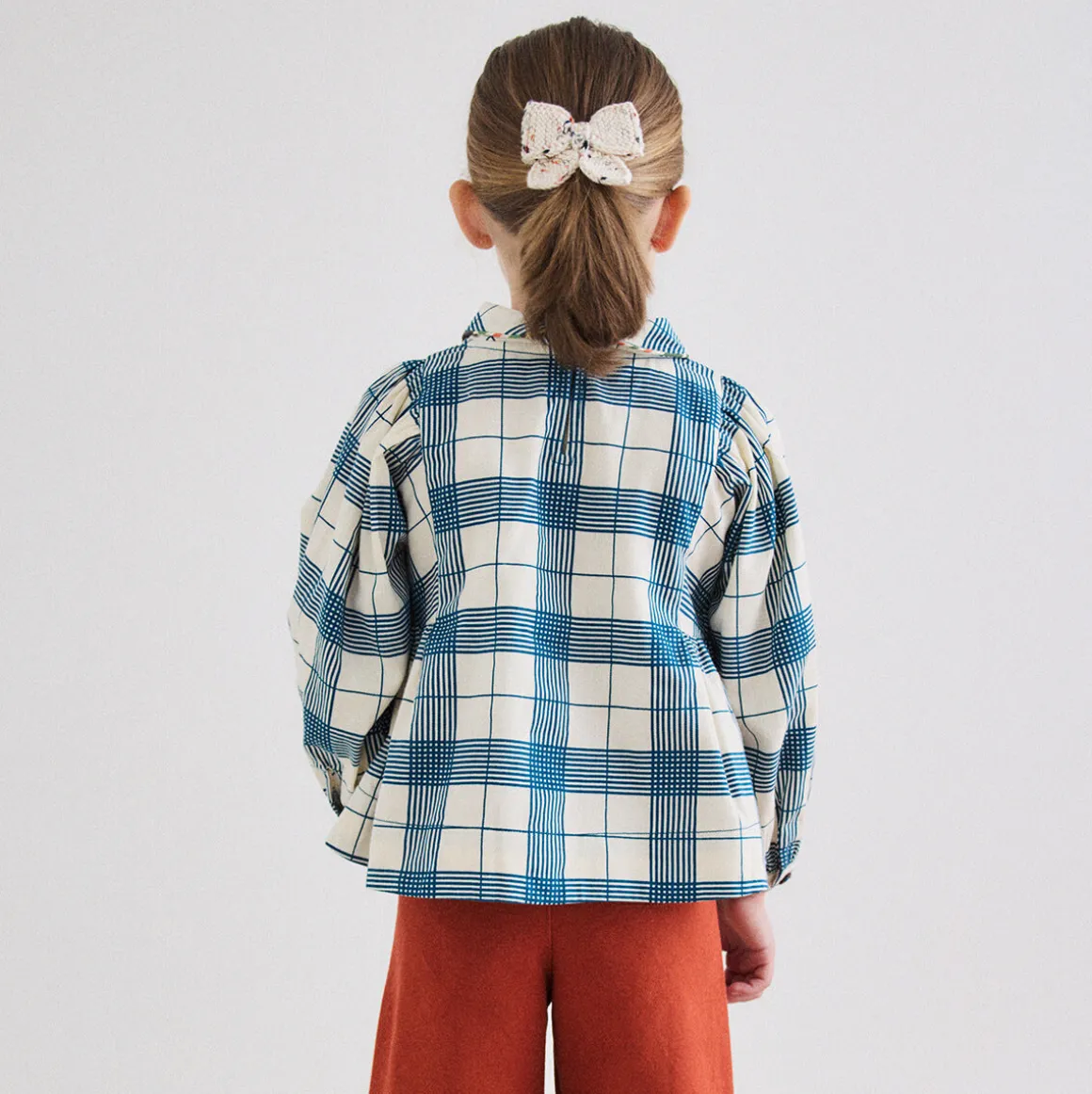 Zora Blouse in Prussian Blue Piazza by Misha & Puff