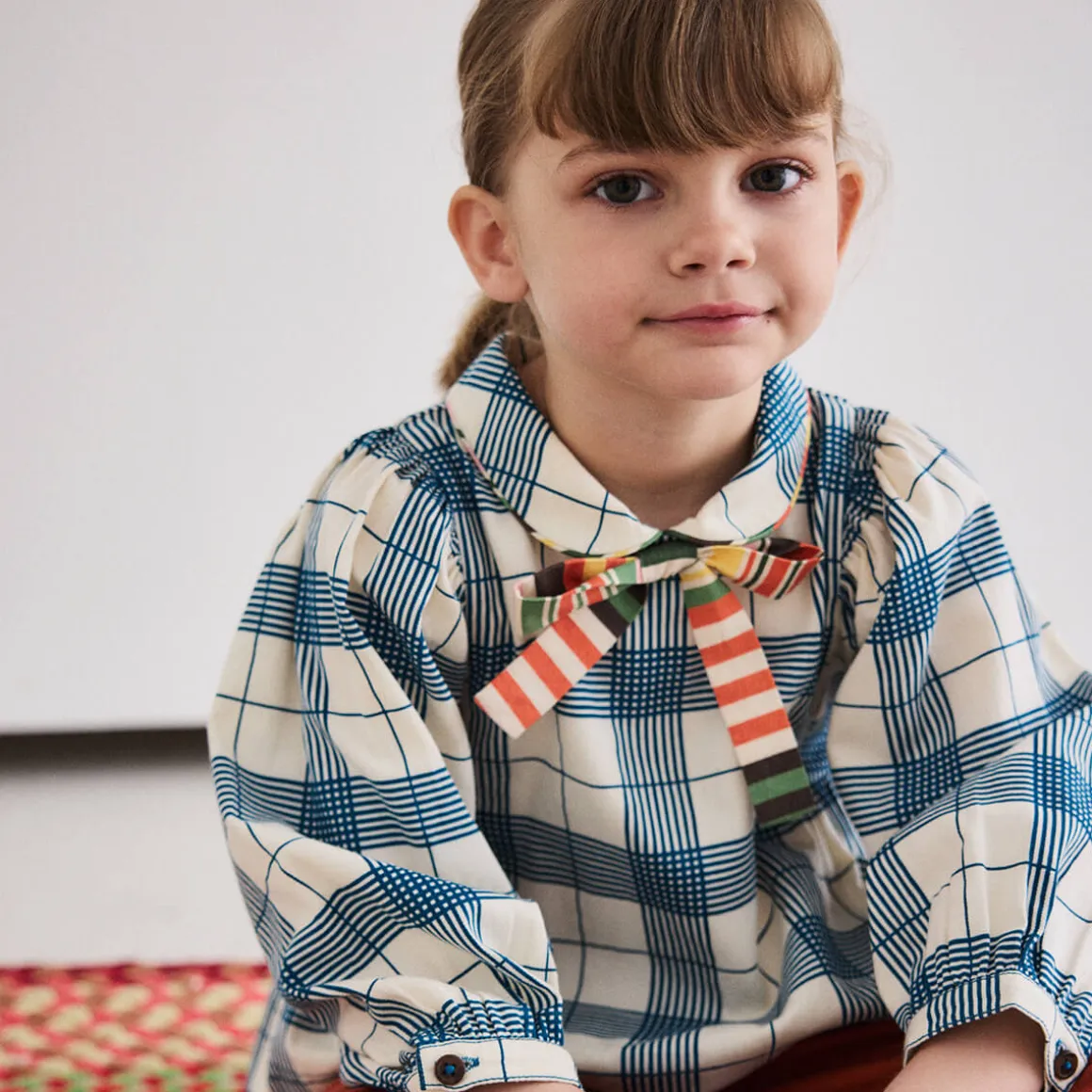 Zora Blouse in Prussian Blue Piazza by Misha & Puff
