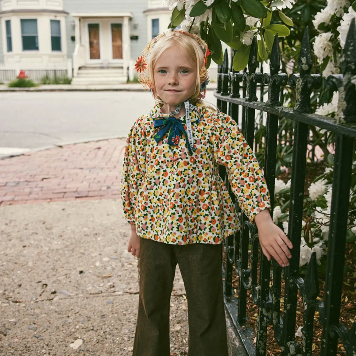 Zora Blouse in String / Hazy Lilac Brimfield by Misha & Puff