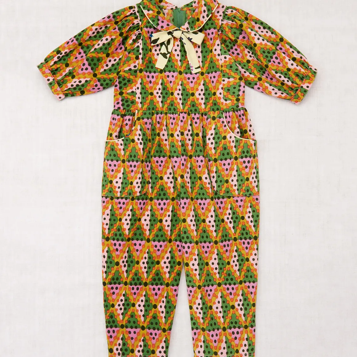 Zora Jumpsuit in Hazy Lilac Harlequin Dots by Misha & Puff